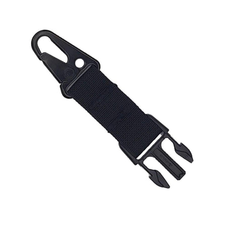 TacShield Sling Side Release Buckle with HK Snap Hook Black