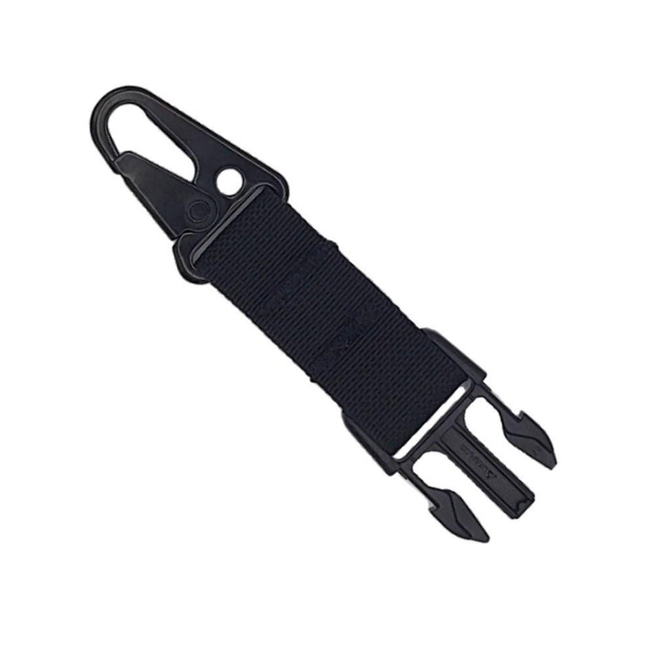 TacShield Sling Side Release Buckle with HK Snap Hook Black