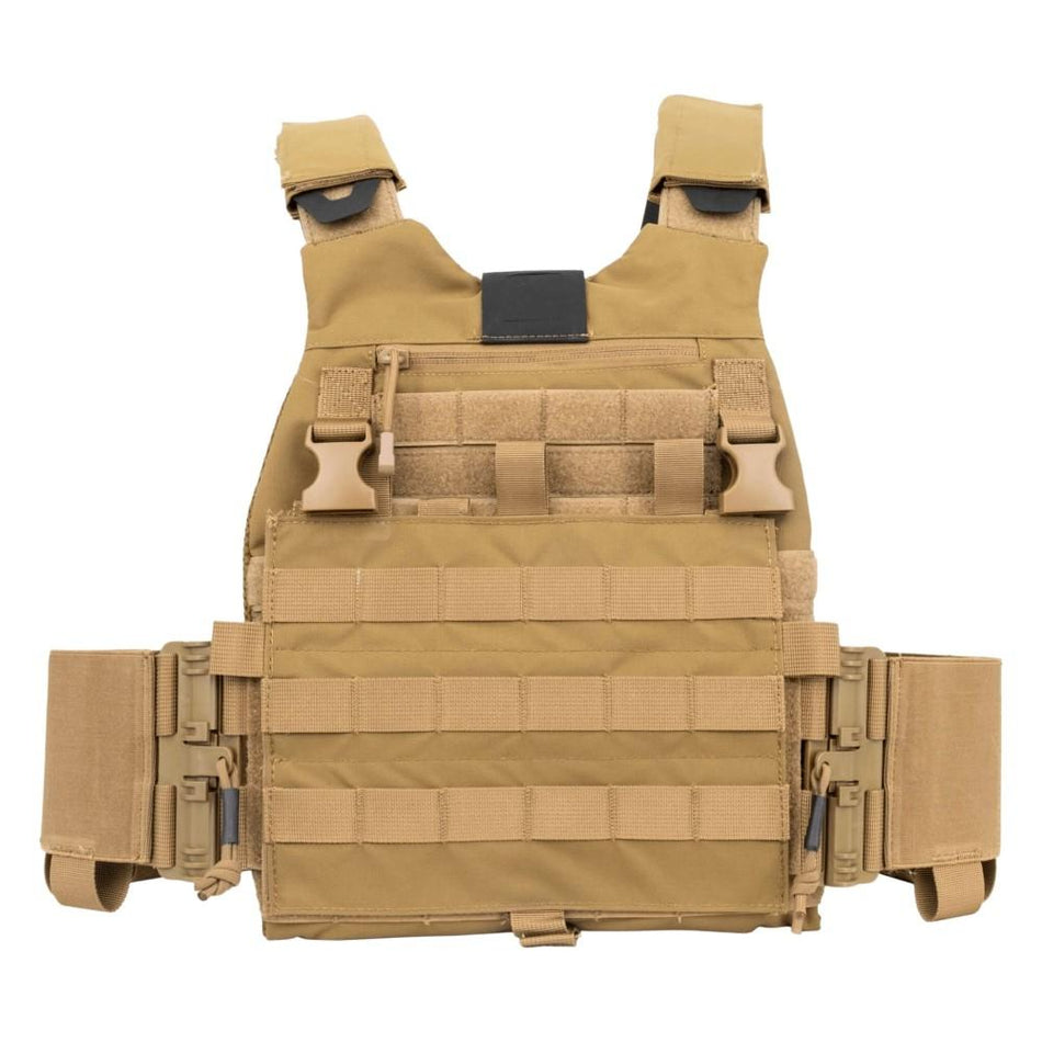 Guard Dog Trakr Plate Carrier Vest FDE with Front Placard
