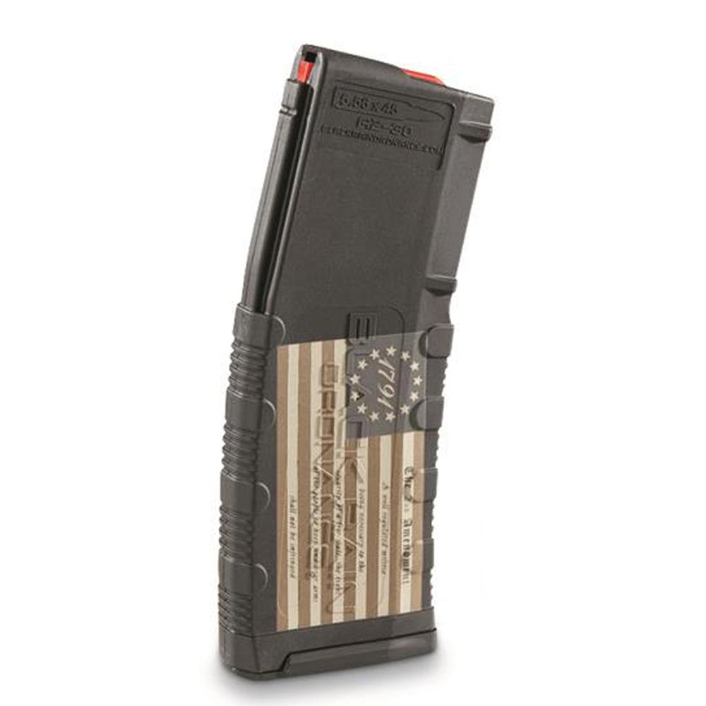 Black Rain Ordnance American Flag 1791 5.56x45 NATO 30rd Polymer Rifle Magazine