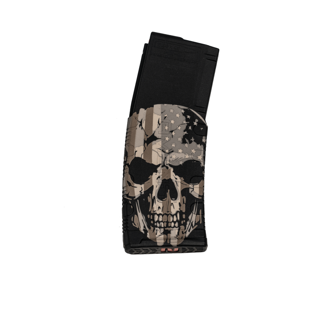 Black Rain Ordnance Skull Flag 5.56x45 30rd Polymer AR Magazine