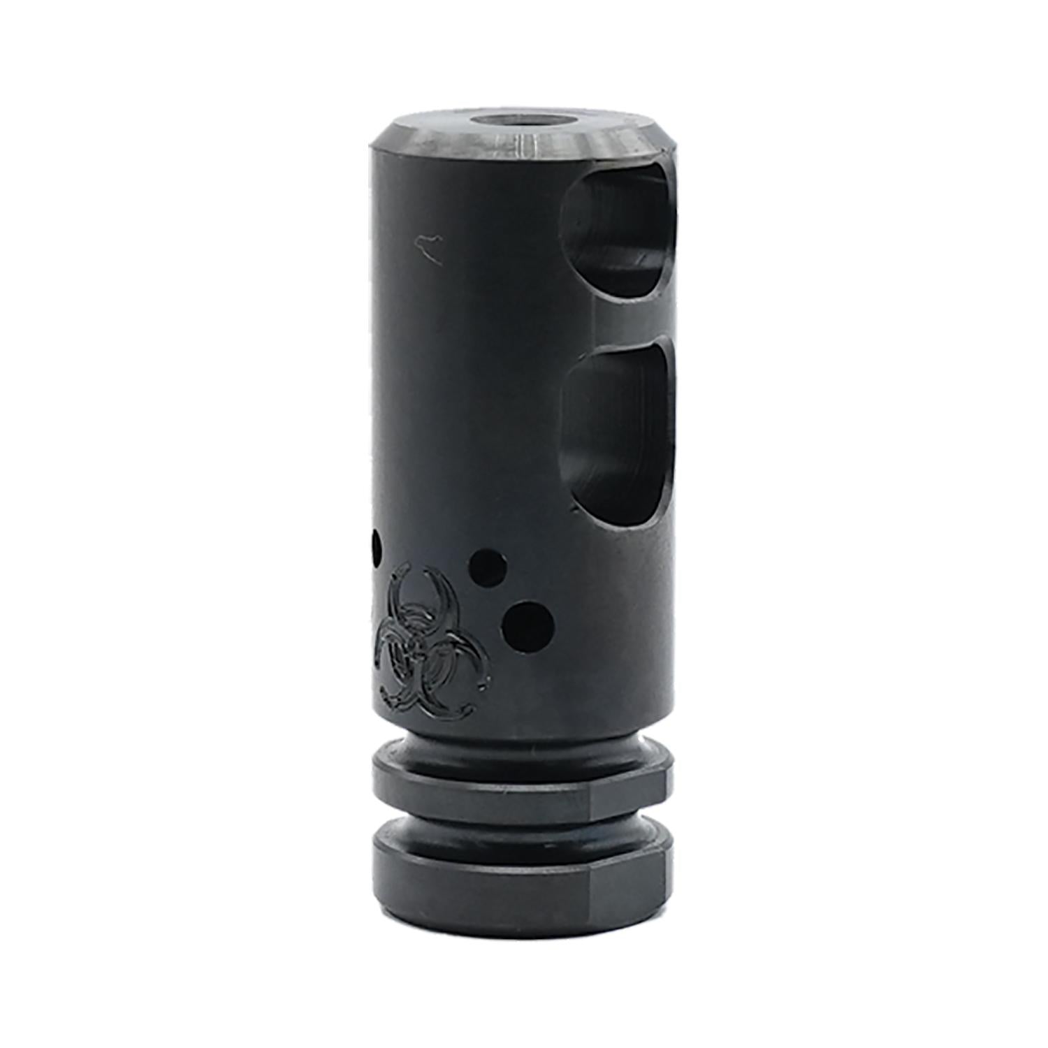 Black Rain Ordnance Round Competition Muzzle Compensator Black with Crush Washer