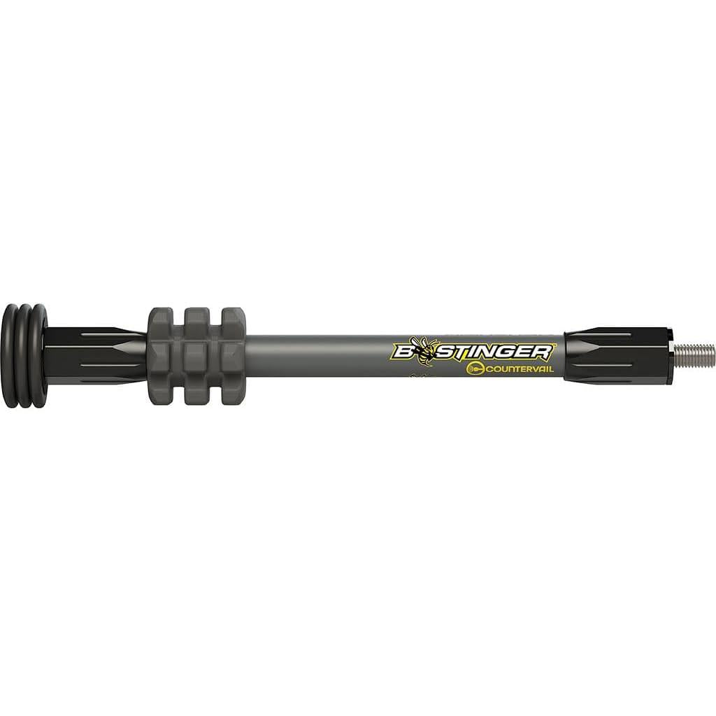 Bee Stinger MicroHex 6in Archery Hunting Stabilizer Grey with Countervail