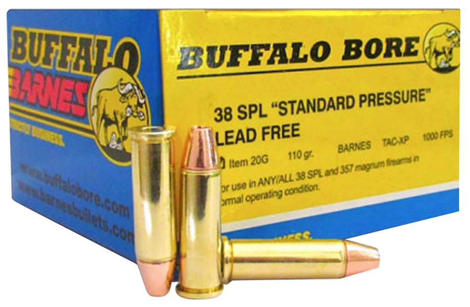 Buffalo Bore .38 Special 20G20 Standard Pressure Barnes TAC-XP Lead Free 110 Grain