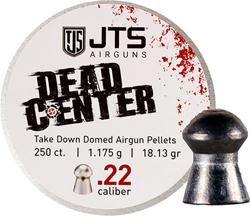 JTS Dead Center .22 Caliber Domed Airgun Pellets 18.13 Grain 250ct