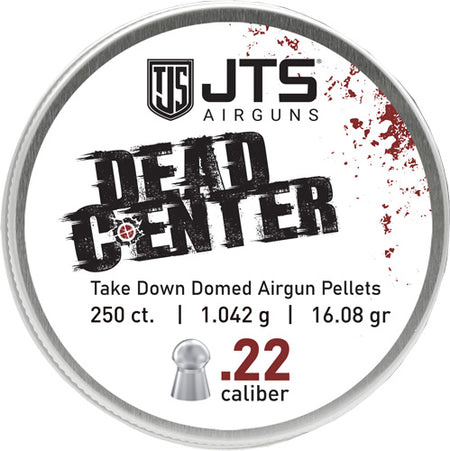 JTS Dead Center .22 Caliber Domed Airgun Pellets 16.08 Grain 250ct