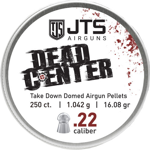 JTS Dead Center .22 Caliber Domed Airgun Pellets 16.08 Grain 250ct