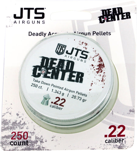 JTS Dead Center .22 Caliber Pointed Airgun Pellets 20.73 Grain 250ct