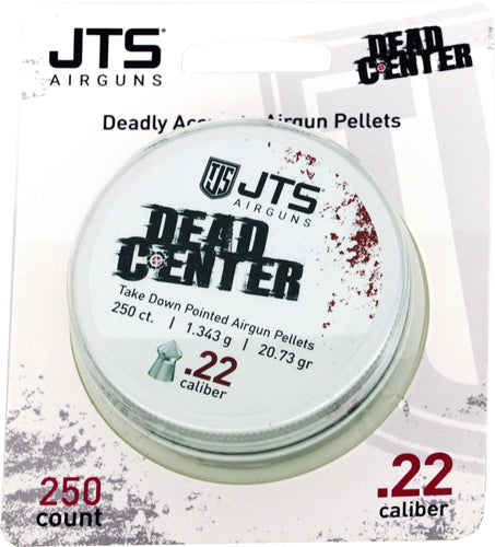 JTS Dead Center .22 Caliber Pointed Airgun Pellets 20.73 Grain 250ct