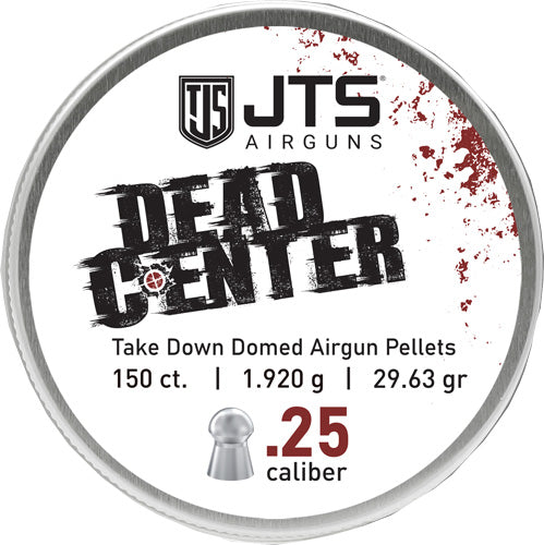JTS Dead Center .25 Caliber Domed Airgun Pellets 29.63 Grain 150ct