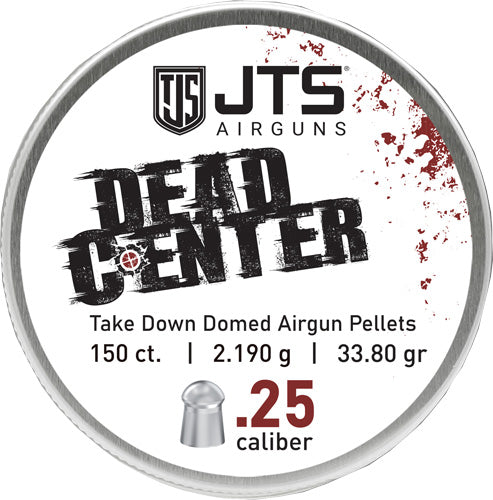JTS Dead Center .25 Caliber Domed Airgun Pellets 33.80 Grain 150ct