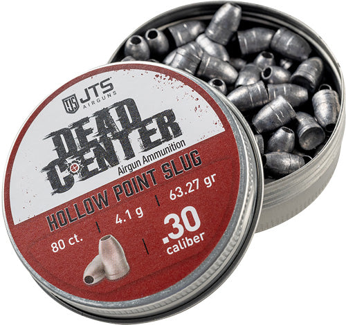 JTS Dead Center .30 Cal Airgun Slugs Hollow Point 63.27 Grain 80ct