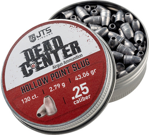 JTS Dead Center .25 Cal Airgun Slugs Hollow Point 43.06 Grain 130ct