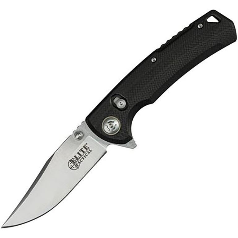 Elite Tactical Chaser Black Folding Knife by Master Cutlery 3 1/2" Blade