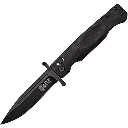 Master Cutlery Elite Tactical Guardsman 3.75" Drop Point Folding Knife Black