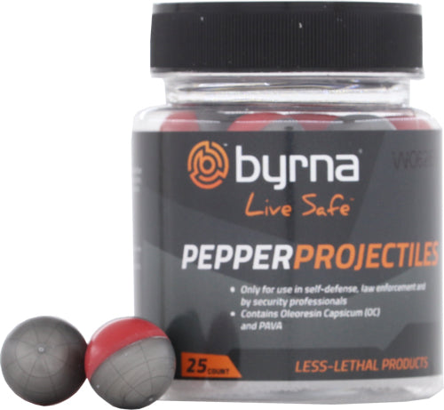 Byrna .68 Cal Pepper Projectiles 25 Count Tub