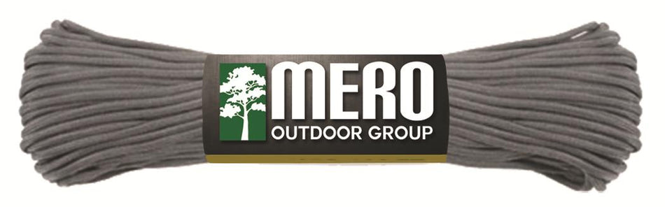 Mero 550 lb Paracord 100' Gray Charcoal Type II Nylon