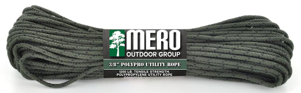Mero Polypro Camo Utility Rope 3/8 Inch x 50 Feet - 1200 lb Tensile