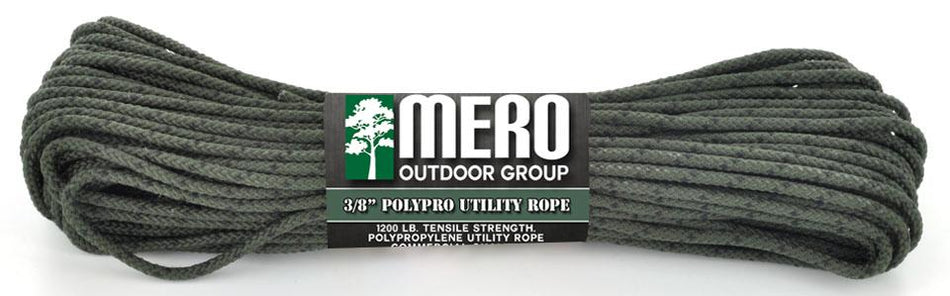 Mero Polypro Camo Utility Rope 3/8 Inch x 50 Feet - 1200 lb Tensile