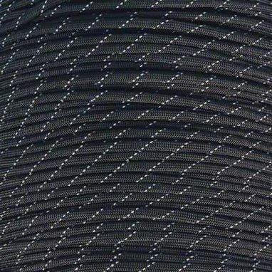 Mero 550 lb Paracord 100' Black 3-Strand Reflective