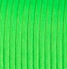 Mero 550 lb Paracord 100' Green Neon Type II Nylon