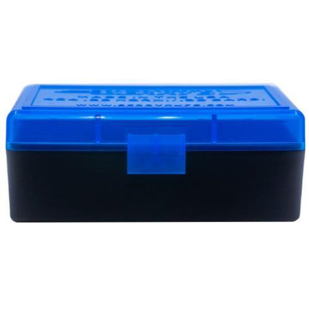 Berry's #404 Flip-Top Ammo Storage Box .22 Hornet/.30 Carbine 50rd Blue/Black