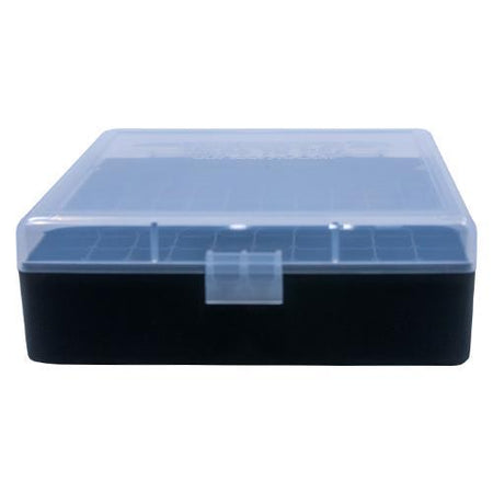Berry's #007 .44 Cal 100-Round Flip-Top Ammo Storage Box Clear/Black