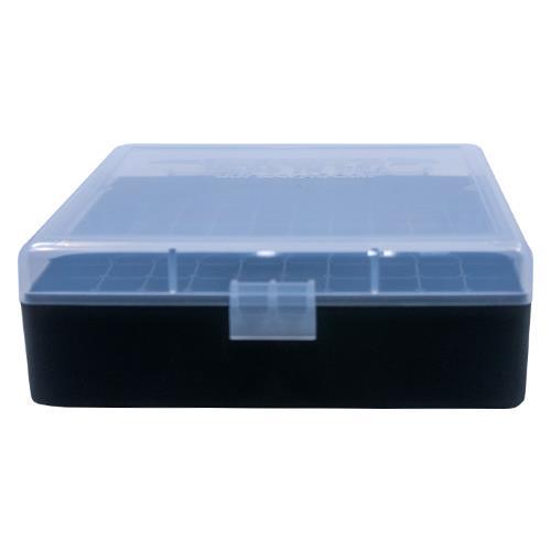 Berry's #007 .44 Cal 100-Round Flip-Top Ammo Storage Box Clear/Black
