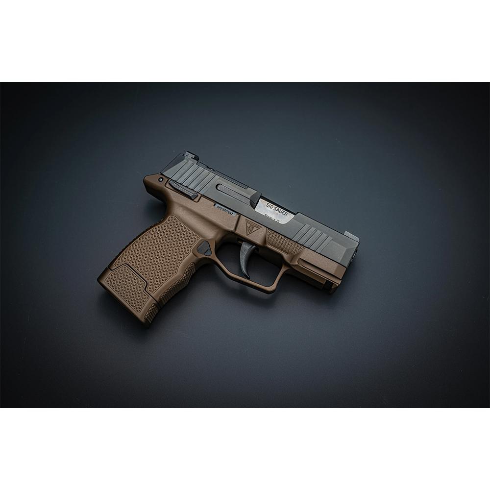 Juggernaut JT SIG P365 Grip Module w/ Manual Safety & Two 12-Round XL Base Plates Dark Bronze