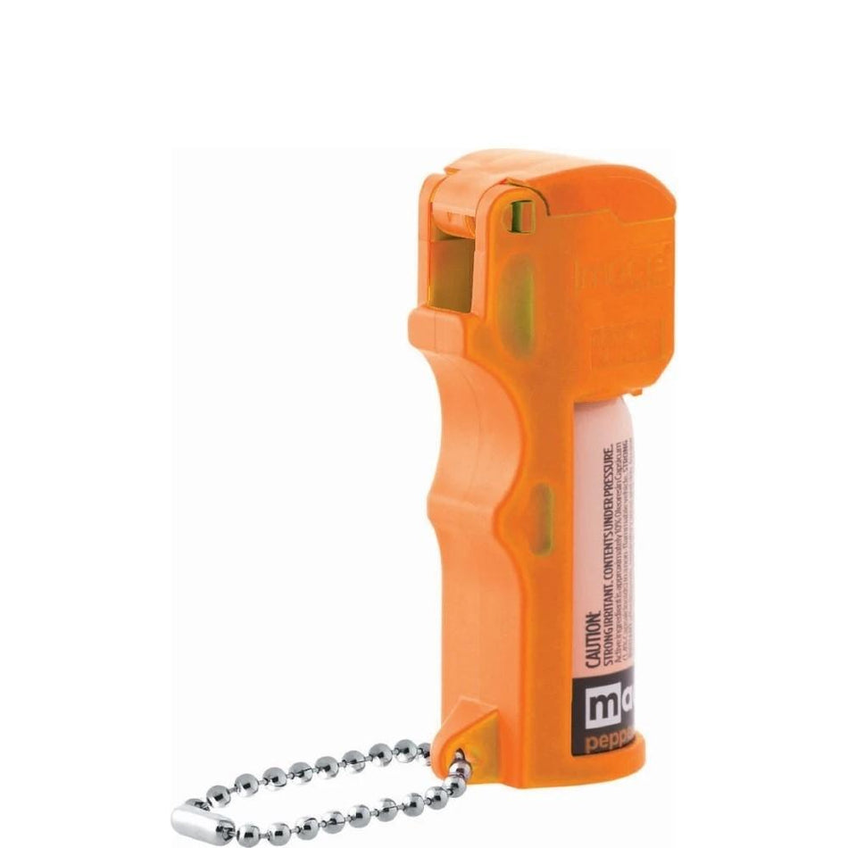 Mace Pocket Pepper Spray 10-Foot Range OC Formula Neon Orange