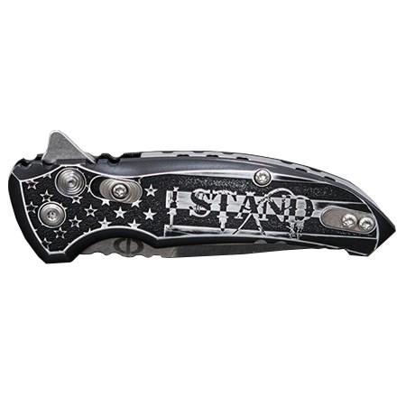 Hogue X1-Microflip Folding Knife 2.75" Drop Point Custom Outlaw Ordnance I Stand