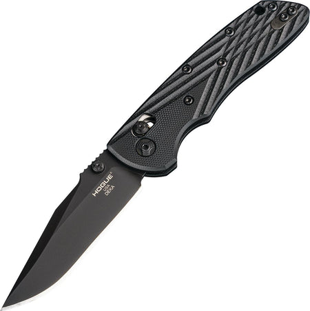 Hogue Deka ABLE Lock Folding Knife 3.25" Clip Point - Black Finish, Solid Black G10