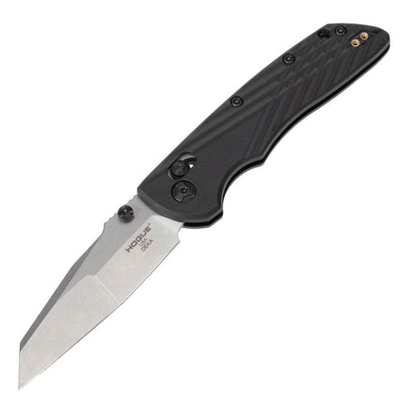 Hogue Deka Folding Knife 3 1/4" Wharncliffe CPM MagnaCut Black Silver