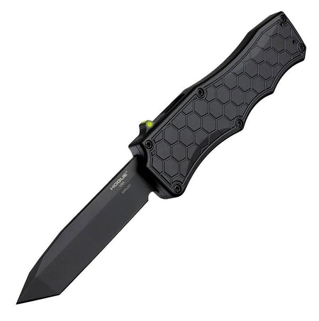 Hogue Exploit Out The Front Auto Knife 3-1/2" Tanto Black Blade