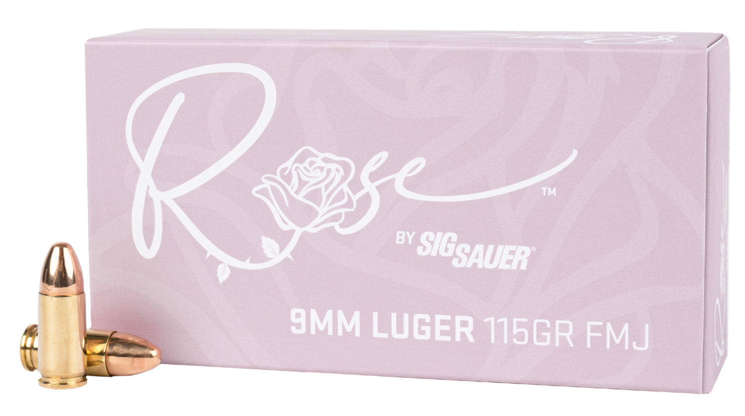 Sig Sauer 9mm Luger/Parabellum E9MMB1ROSE50 Rose Full Metal Jacket FMJ 115 Grain
