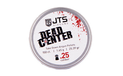 JTS Dead Center .25 Cal Airgun Pellets, Domed Tip, 25.39gr, 150 Per Tin JAC102