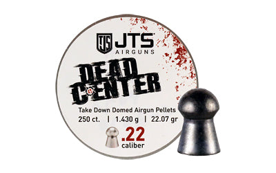 JTS Dead Center .22 Cal Airgun Pellets, Domed Tip, 21.53gr, 250 Per Tin JAC110