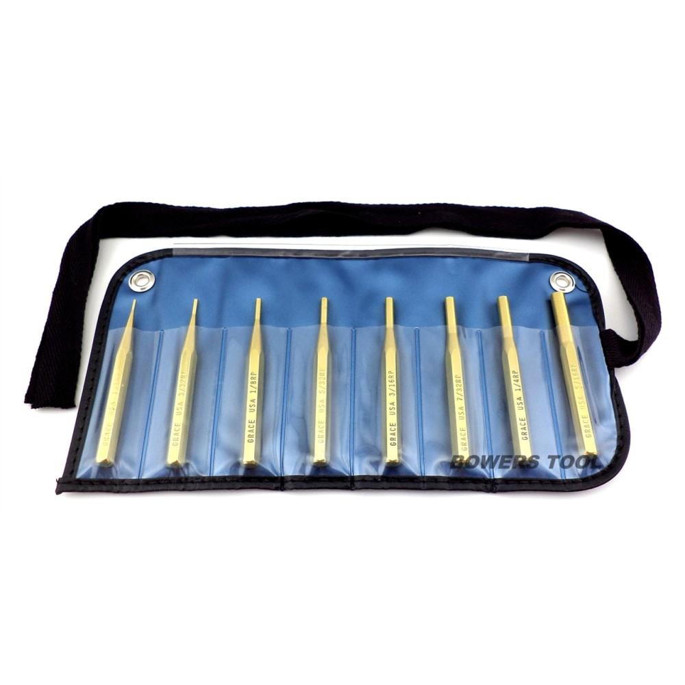 Grace USA 8pc Brass Punch Set for Gunsmithing