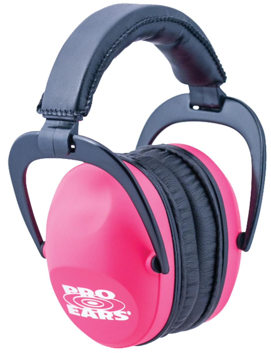 ProEars Ultra Sleek Pink Hearing Protection Earmuffs with Hard Hat Adaptor