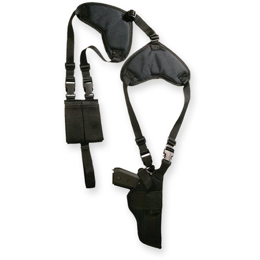 Bulldog Deluxe Ambidextrous Shoulder Holster for 3"-4" Barrel Revolvers Black