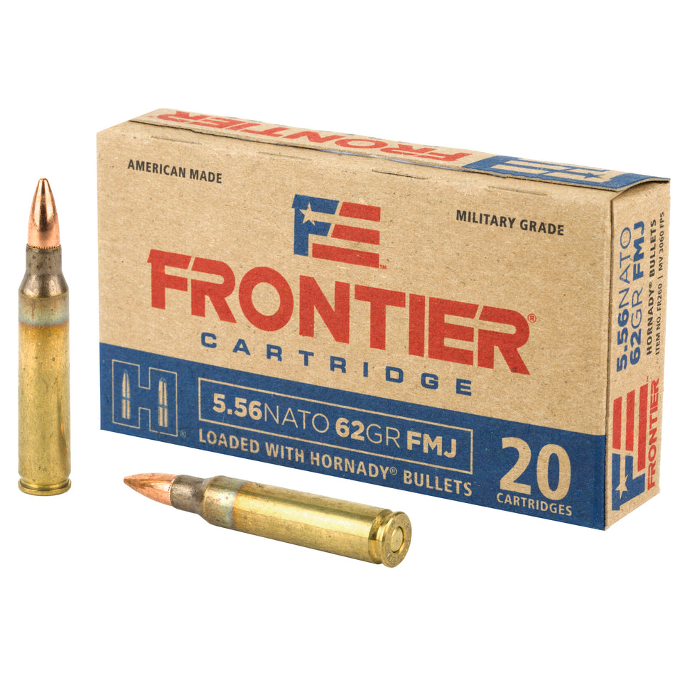 Frontier Cartridge 5.56x45mm NATO FR260 Lake City Military Grade Full Metal Jacket FMJ 62 Grain