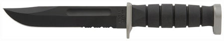 KA-BAR D2 Extreme 7" Serrated Fixed Blade Fighting Knife with MOLLE Plastic Sheath
