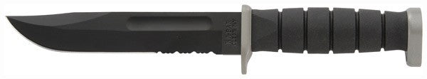 KA-BAR D2 Extreme 7" Serrated Fixed Blade Fighting Knife with MOLLE Plastic Sheath