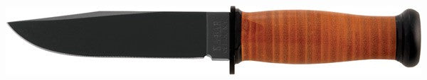 KA-BAR Mark I USN Navy Knife 5.125" Fixed Blade with Leather Sheath
