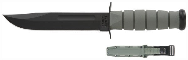 KA-BAR Foliage Green 7" Fixed Blade Fighting/Utility Knife with MOLLE Plastic Sheath