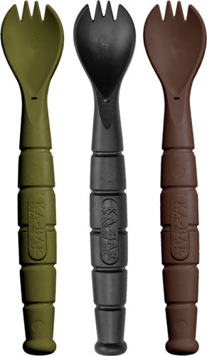 KA-BAR Military Spec Spork/Knife Combo 3 Pack OD Green/Black/Brown