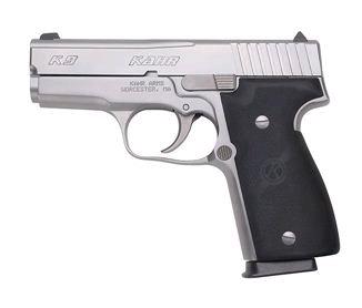 Kahr Arms K9093A K9 9mm Luger 7+1/8+1 3.47" Stainless Polygonal Rifled Barrel, Matte Serrated Stainless Steel Slide, Matte Stainless Steel Frame, Black Textured Wraparound Polymer Grip, Right Hand