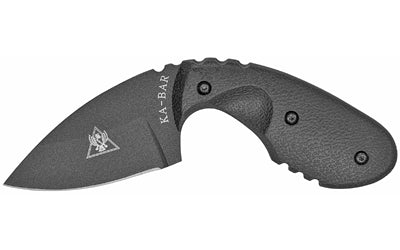 KA-BAR Knives TDI Investigator 1493, 2.71" Fixed Blade, AUS 8A Steel, Matte Black Finish, Drop Point, Nylon Sheath Included
