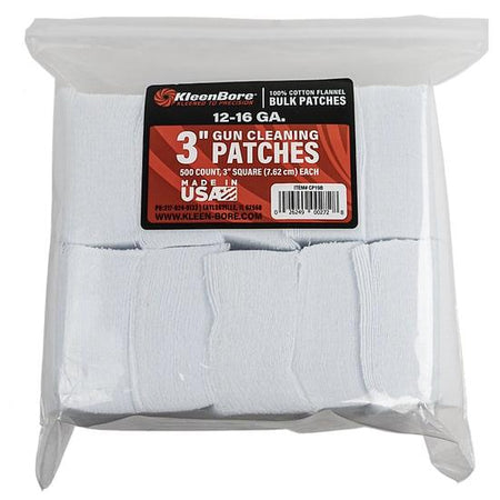 KleenBore 3-Inch Shotgun Bore Cleaning Patches 12-16 GA 500pk