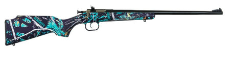 Crickett KSA2172 Youth 22 LR 1rd 16.12" Blued Barrel & Receiver, Fixed Front/Adjustable Rear Peep Sights, Muddy Girl Serenity Synthetic Stock w/11.5" LOP, Rebounding Firing Pin Safety